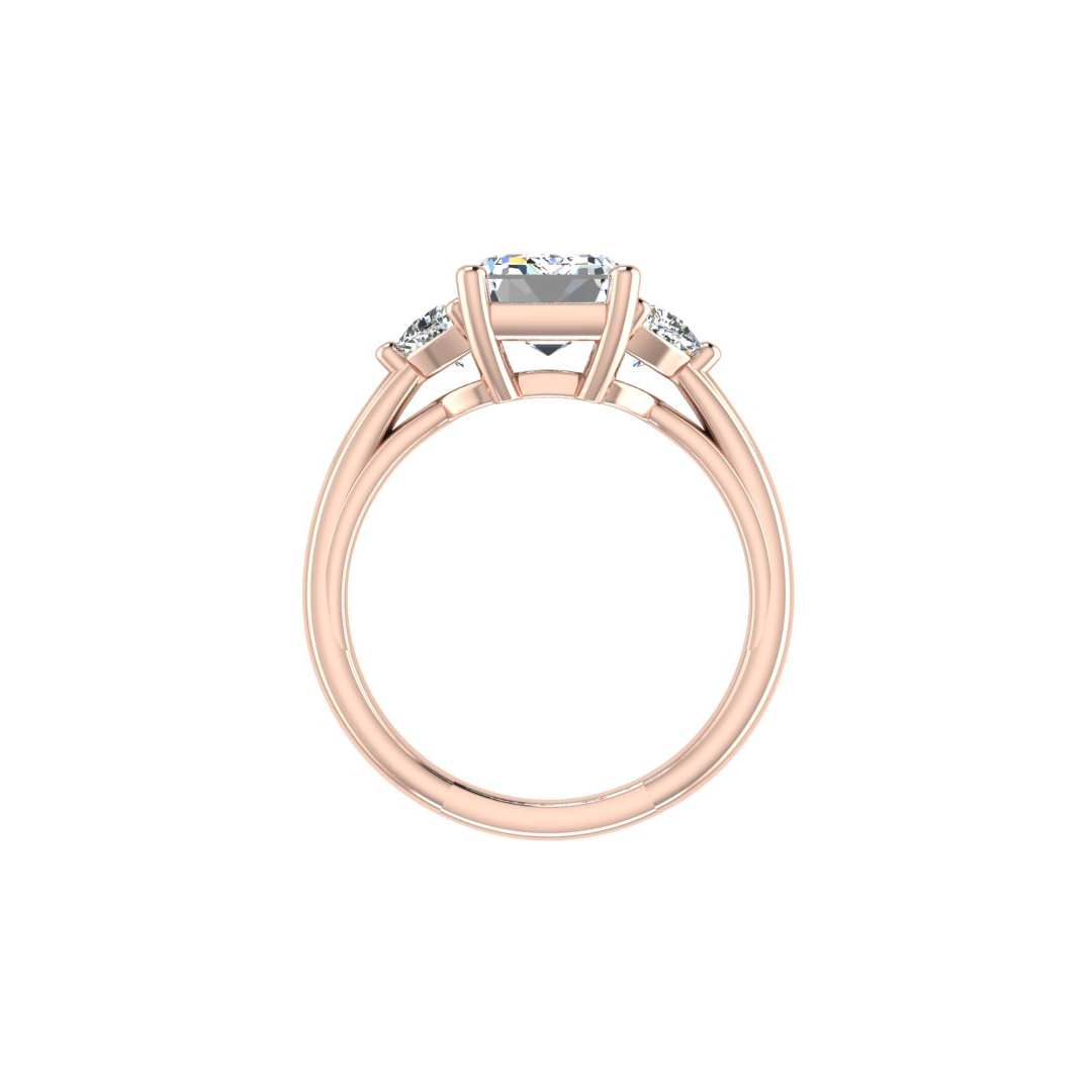 Vanessa Emerald Three-Stone Engagement ring